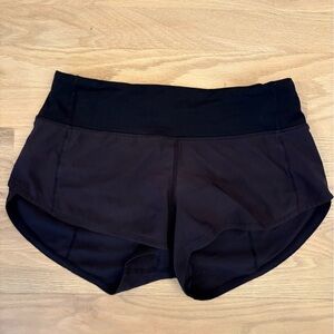 lululemon Black speed up Shorts